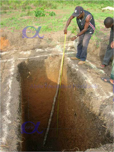 Latrine and septic layout