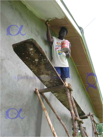 Exterior ceiling painting